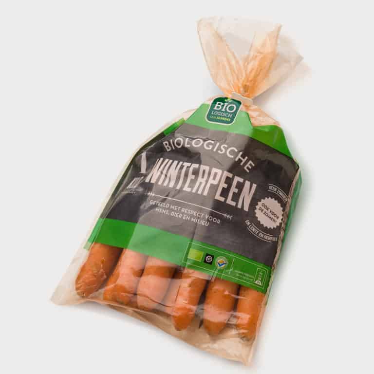 Carrots with TIPA's compostable packaging
