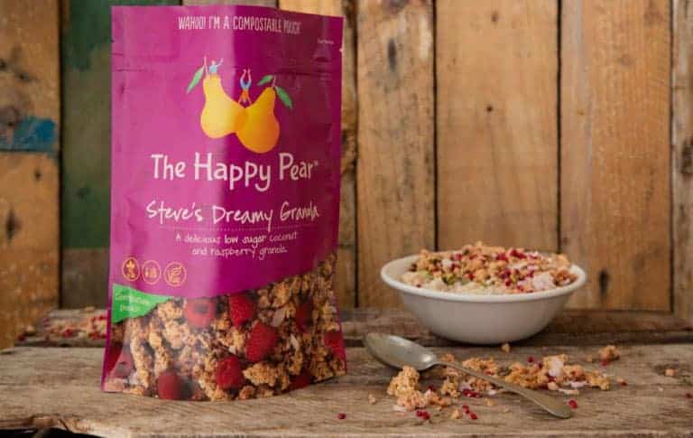 Fully compostable packaging designed and produced by TIPA®. Picture: The Happy Pear