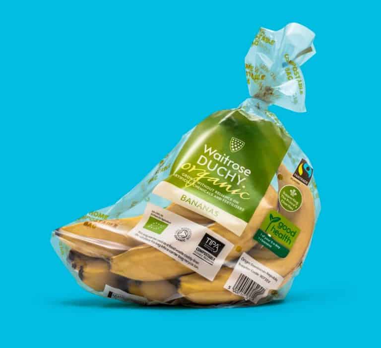 Buste a strappo compostabili per le banane Waitrose