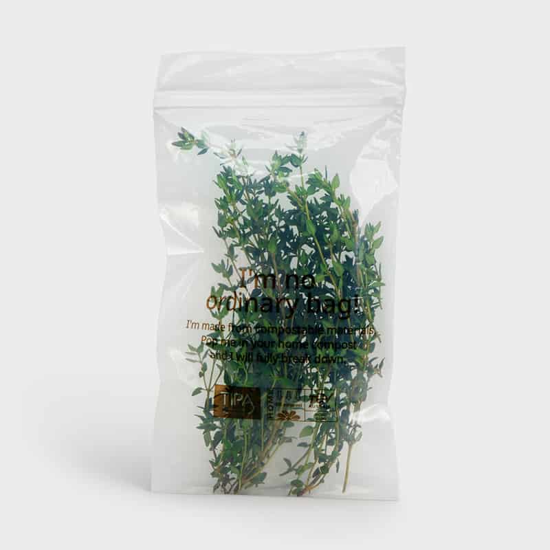 clear zipper bag for food