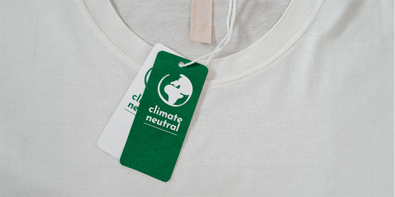 Climate neutral clothes tag