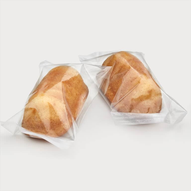 bread in clear compostable packaging