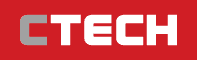 Ctech logo on a red background