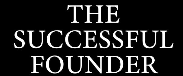 The successful founder logo on a black background